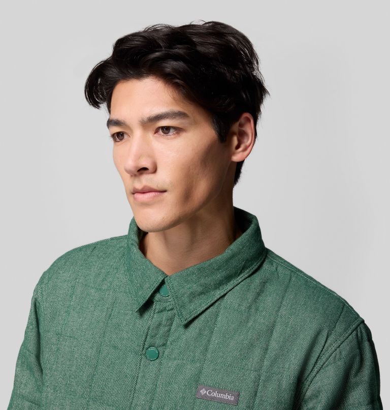 Men's Landroamer Quilted Shirt Jacket, Color: Rain Forest, image 8