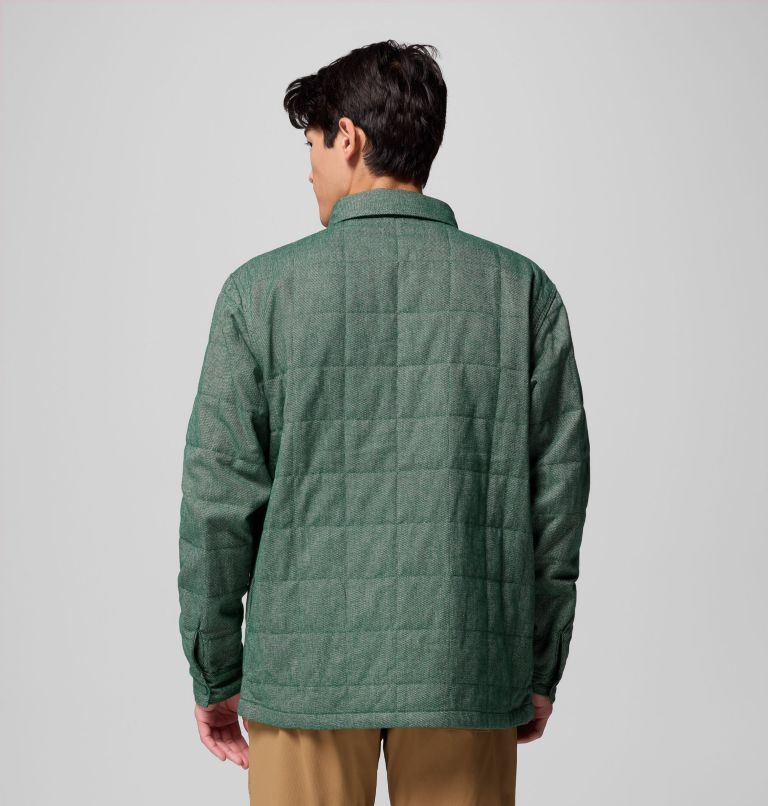 Men's Landroamer Quilted Shirt Jacket, Color: Rain Forest, image 3
