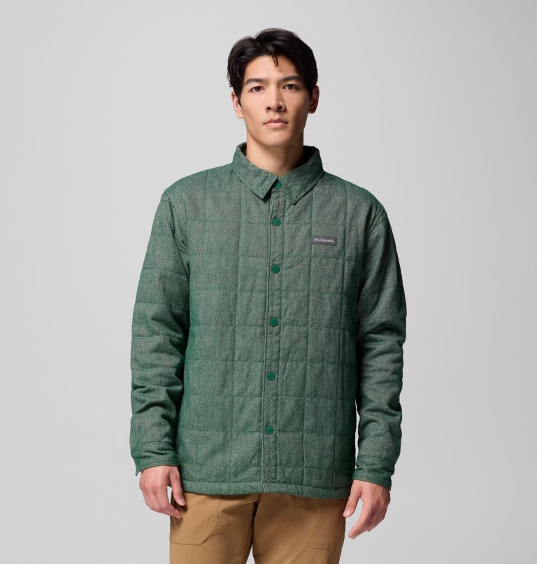 Men's Landroamer Quilted Shirt Jacket, Color: Rain Forest, image 1