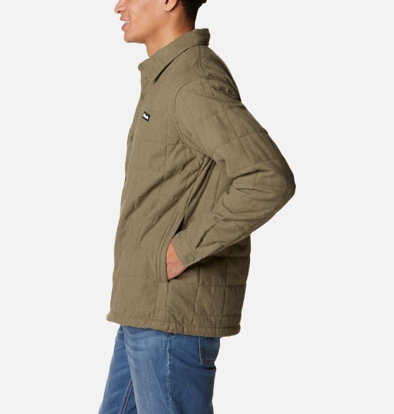 Men's Landroamer Quilted Shirt Jacket, Color: Stone Green, image 4