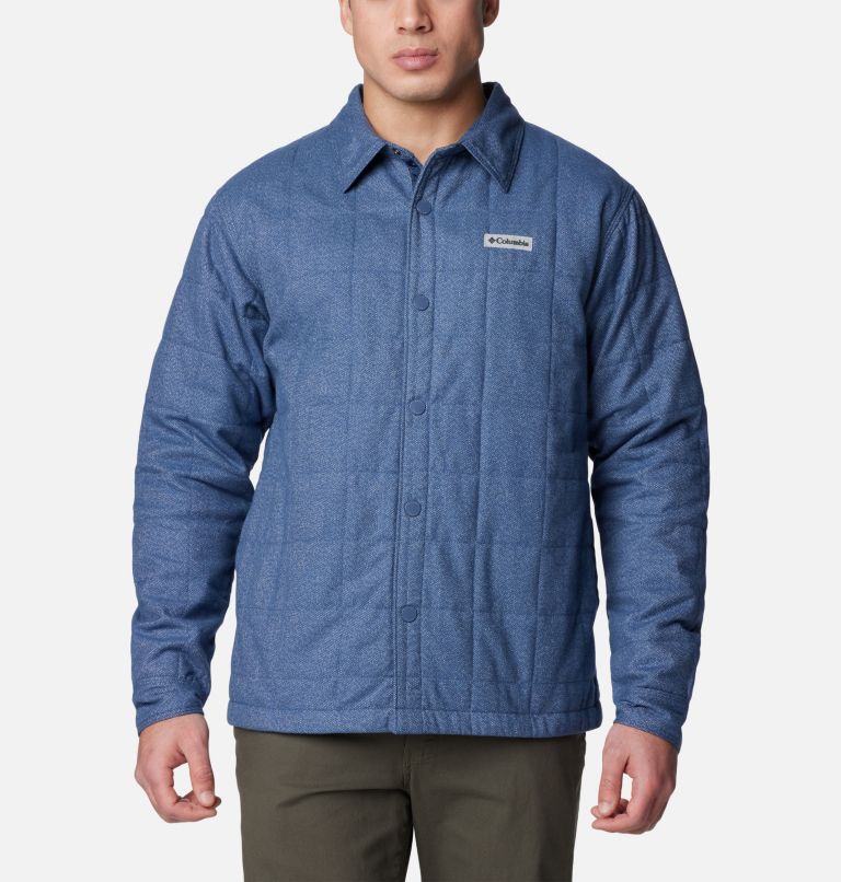 Men's Landroamer Quilted Shirt Jacket, Color: Dark Mountain, image 6