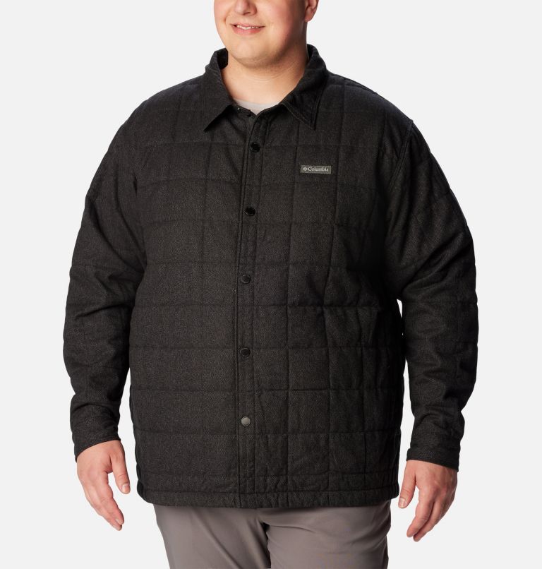 Men's Landroamer Quilted Shirt Jacket - Big, Color: Black, image 3
