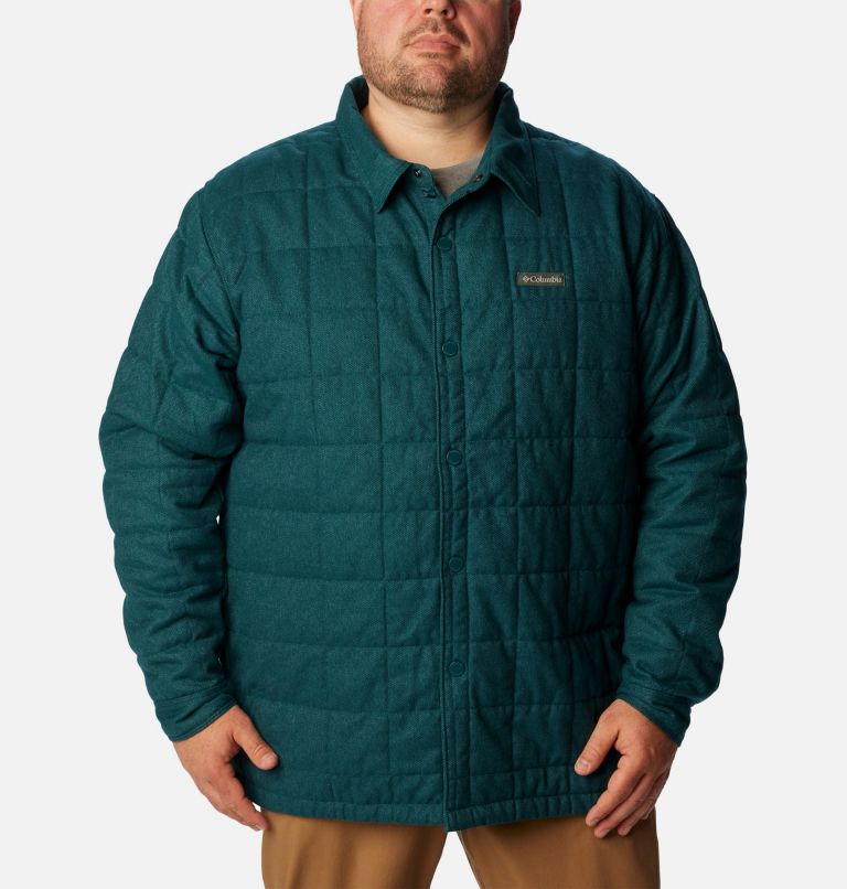Thumbnail: Men's Landroamer Quilted Shirt Jacket - Big, Color: Night Wave, image 3