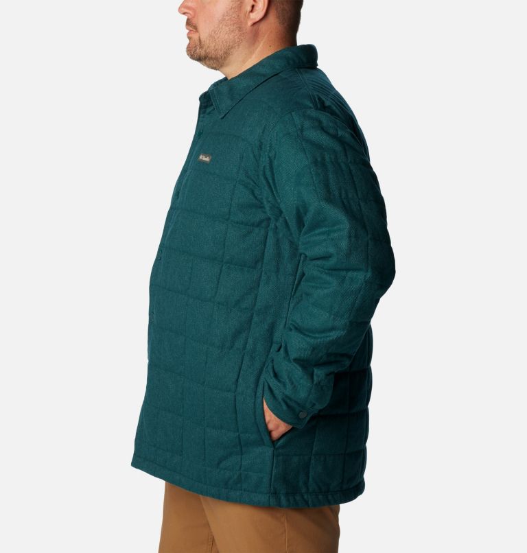 Thumbnail: Men's Landroamer Quilted Shirt Jacket - Big, Color: Night Wave, image 4