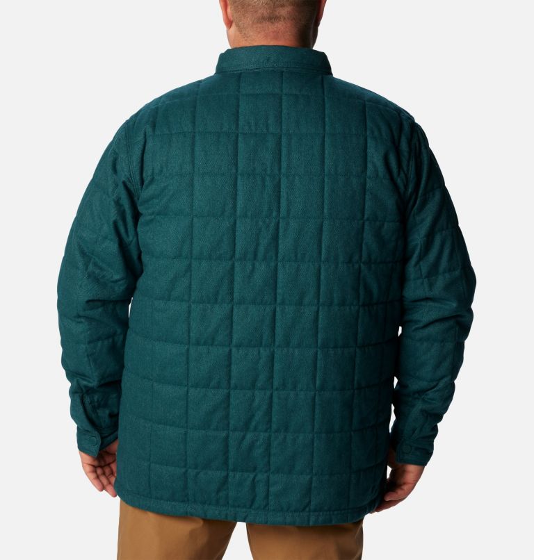 Thumbnail: Men's Landroamer Quilted Shirt Jacket - Big, Color: Night Wave, image 2