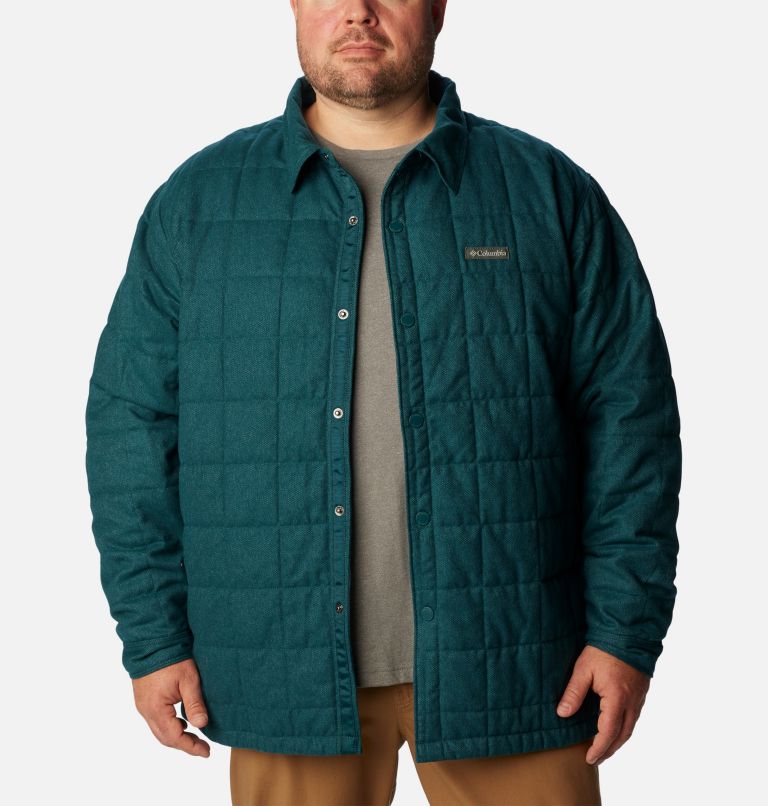 Thumbnail: Men's Landroamer Quilted Shirt Jacket - Big, Color: Night Wave, image 1