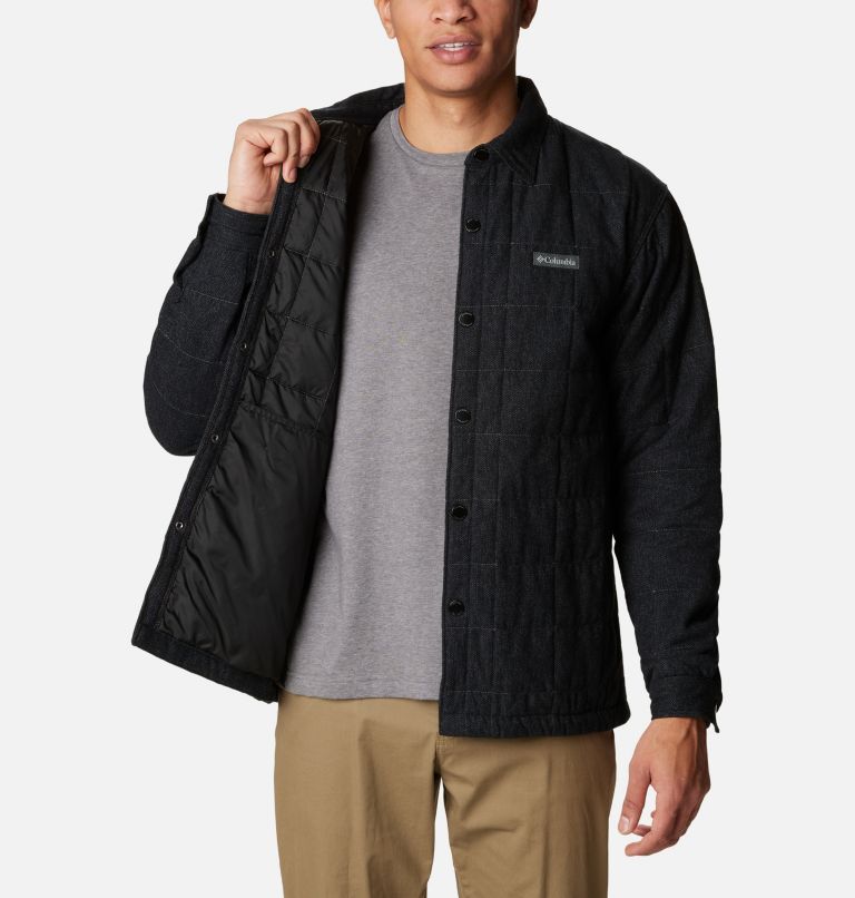 Men's Landroamer Quilted Shirt Jacket - Tall, Color: Black, image 6