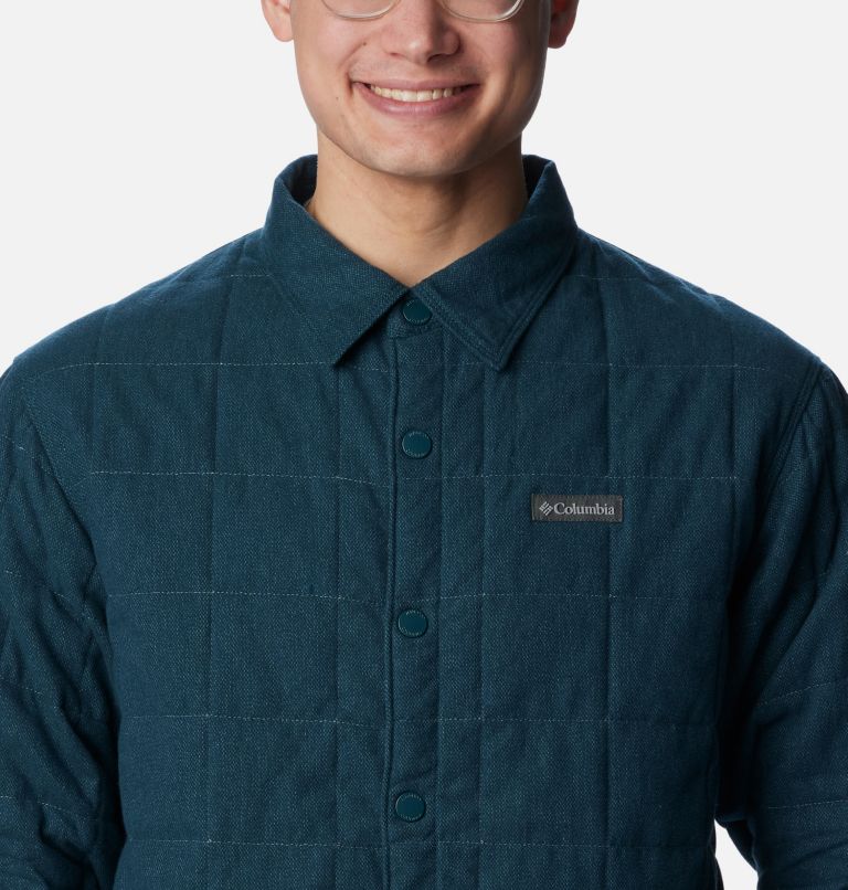 Thumbnail: Men's Landroamer Quilted Shirt Jacket - Tall, Color: Night Wave, image 5