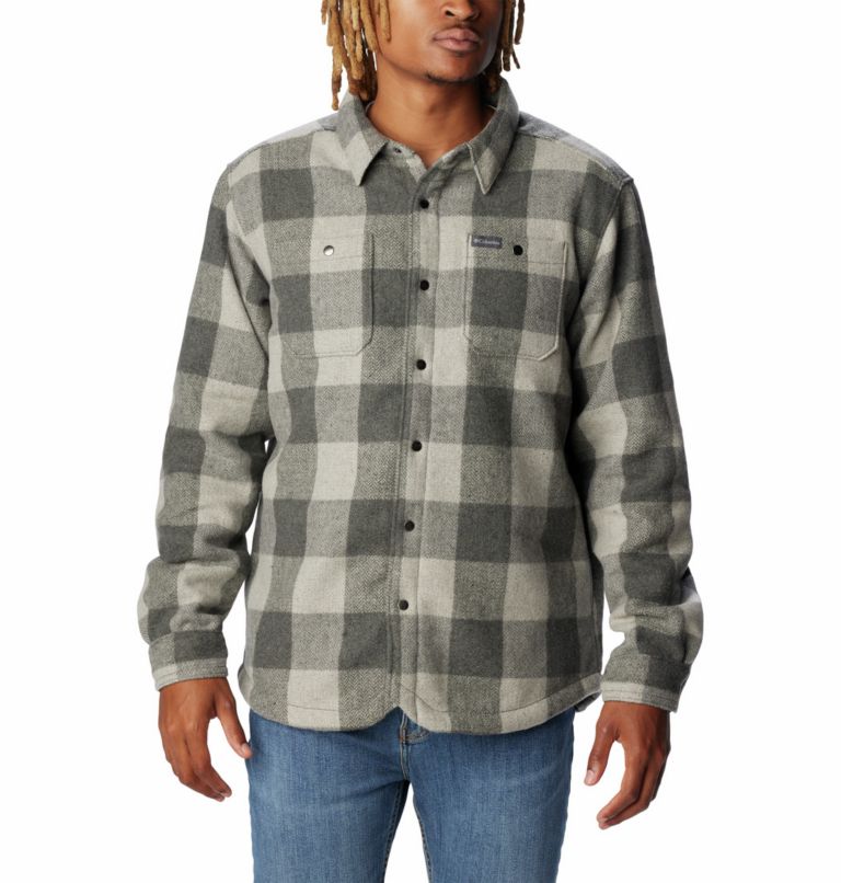 Thumbnail: Men's Windward II Shirt Jacket, Color: City Grey Dimensional Buffalo, image 3