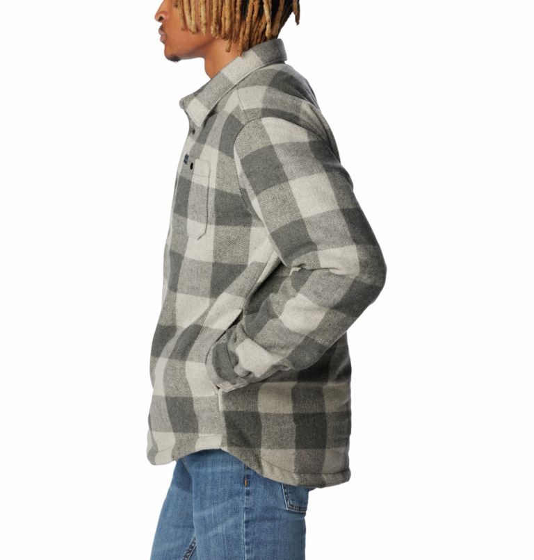 Thumbnail: Men's Windward II Shirt Jacket, Color: City Grey Dimensional Buffalo, image 4