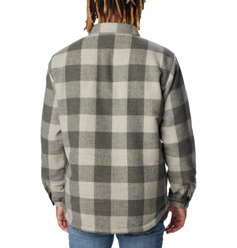 Men Winter Heavy Warm Sherpa Lined Fleece Plaid Flannel Jacket Coat Plus  Size