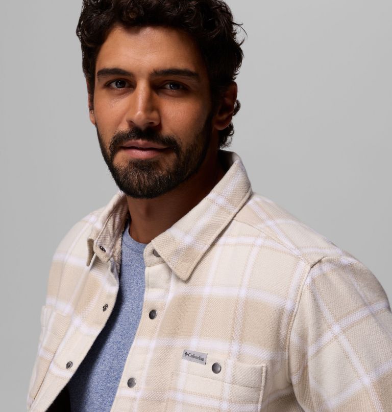 Men's Windward II Shirt Jacket, Color: Ancient Fossil Trapper Windowpane, image 7