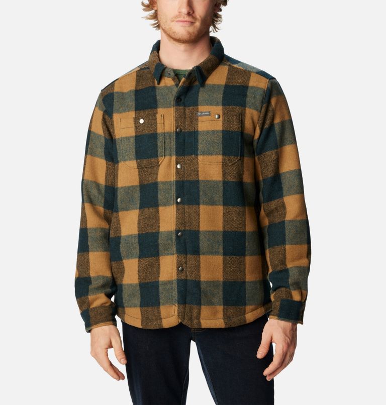 Men's Windward II Shirt Jacket, Color: Night Wave Dimensional Buffalo, image 3