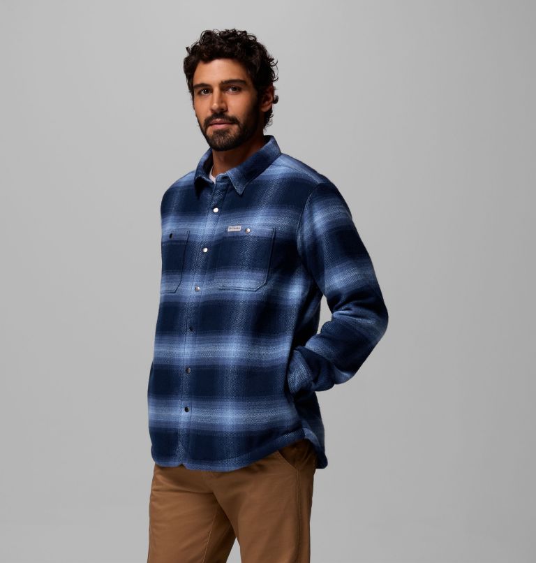 Men's Windward II Shirt Jacket, Color: Collegiate Navy Blurred Ombre, image 4