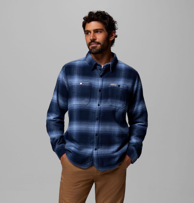 Men's Windward II Shirt Jacket, Color: Collegiate Navy Blurred Ombre, image 5