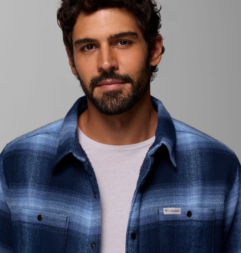 Men's Windward II Shirt Jacket, Color: Collegiate Navy Blurred Ombre, image 7