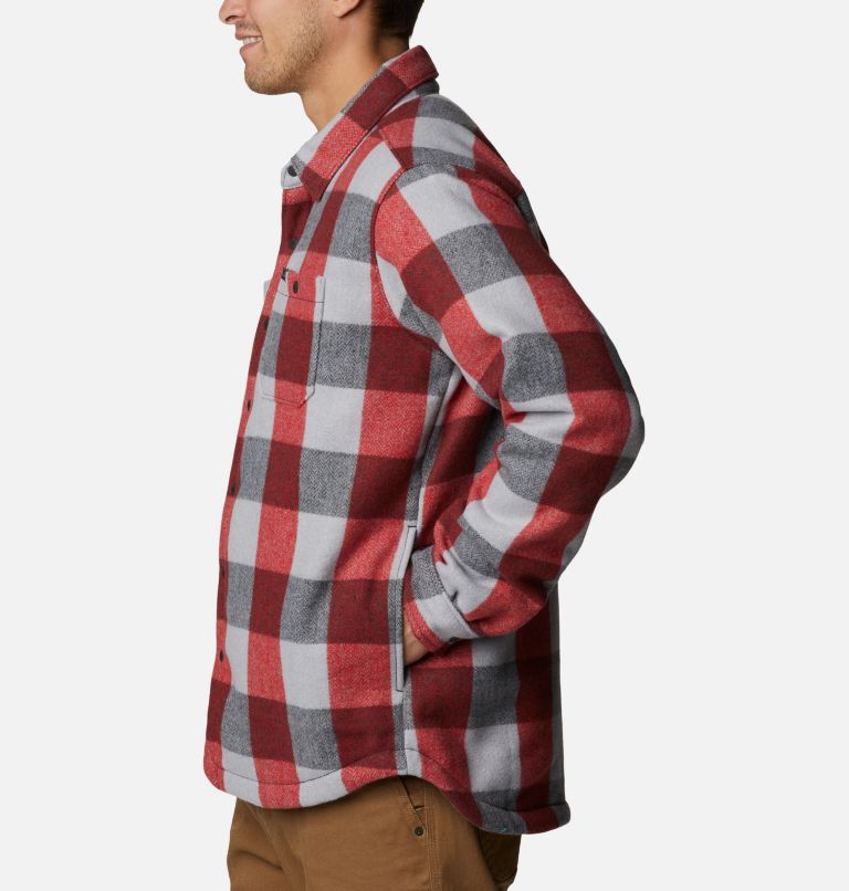 Men's Windward II Shirt Jacket, Color: Mountain Red Dimensional Buffalo, image 4