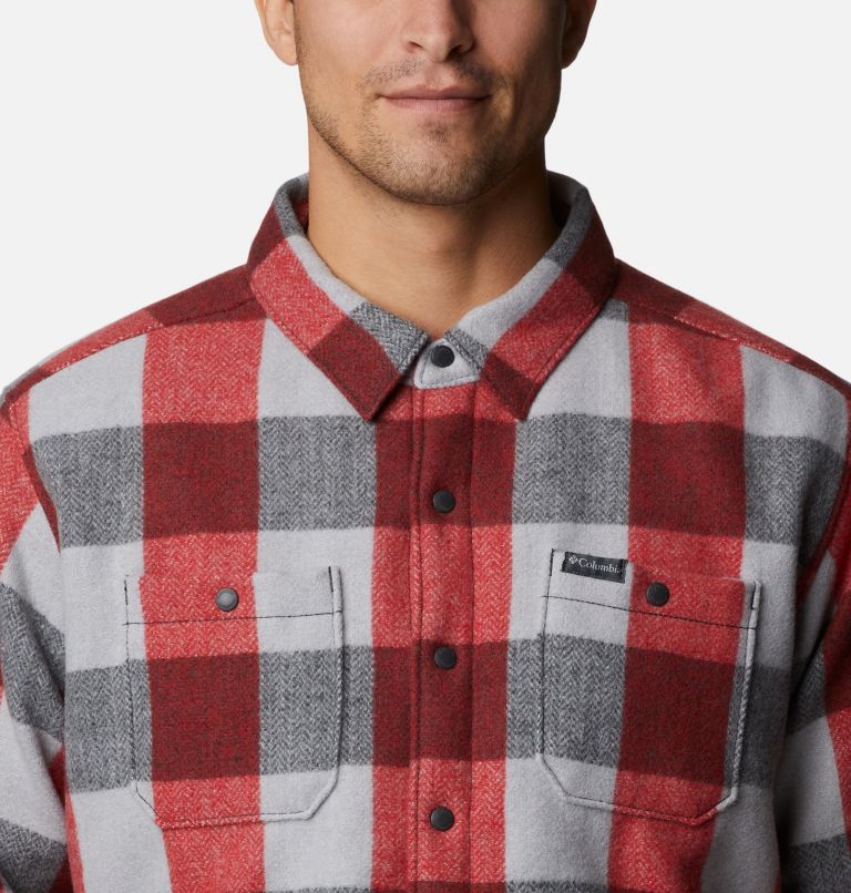 Thumbnail: Men's Windward II Shirt Jacket, Color: Mountain Red Dimensional Buffalo, image 5