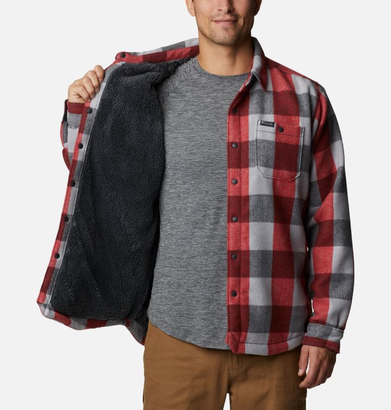 Men's Windward II Shirt Jacket, Color: Mountain Red Dimensional Buffalo, image 6