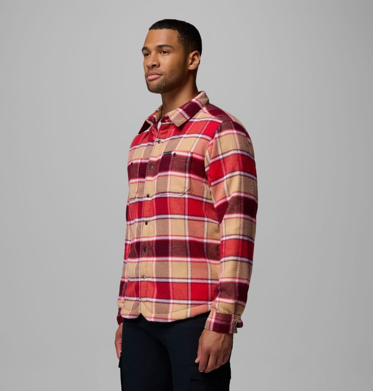 Men's Windward II Shirt Jacket, Color: Rich Wine Trapper Windowpane, image 4