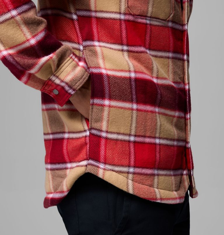 Men's Windward II Shirt Jacket, Color: Rich Wine Trapper Windowpane, image 8