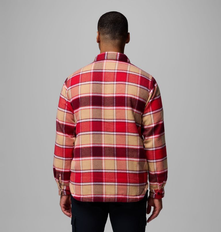 Men's Windward II Shirt Jacket, Color: Rich Wine Trapper Windowpane, image 3