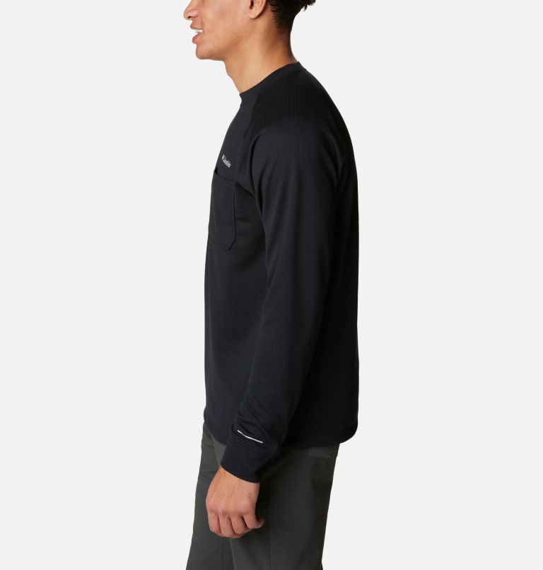Men's Black Mesa Waffle Knit Crew, Color: Black, image 3