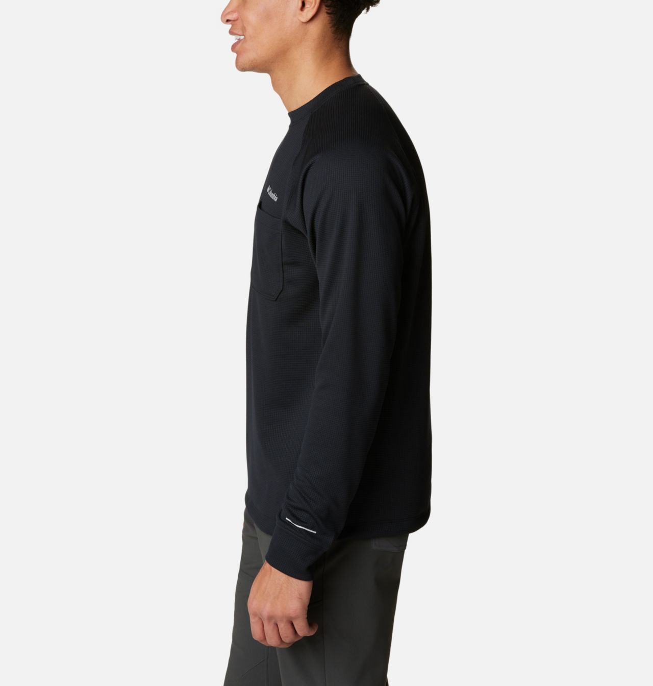 Men's Black Mesa™ Waffle Knit Crew 3