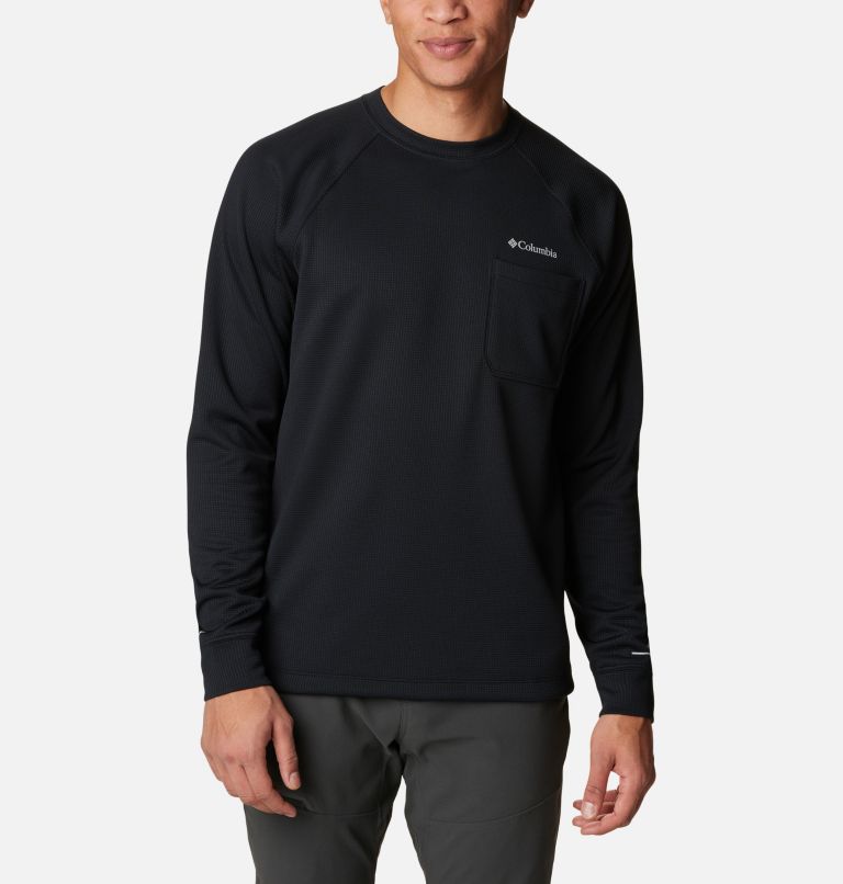 Chandail à col rond en tricot gaufré Black Mesa pour hommes, Color: Black, image 1
