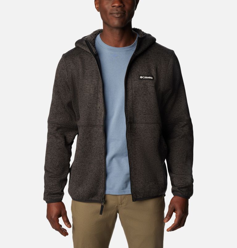 Men's Sweater Weather Full Zip Hoodie, Color: Black Heather, image 6