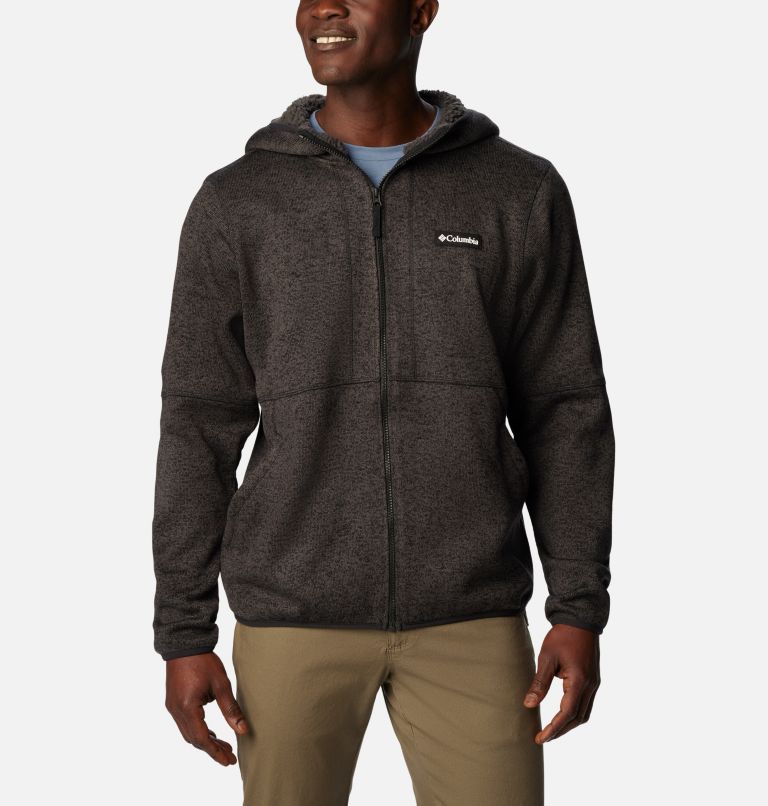 Manteau à capuchon avec fermeture éclair Sweater Weather pour hommes, Color: Black Heather, image 1