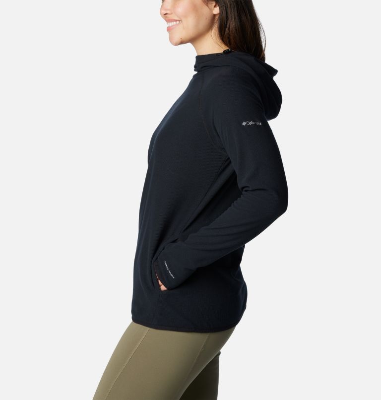 Women's Back Beauty Pullover Hoodie, Color: Black, image 3