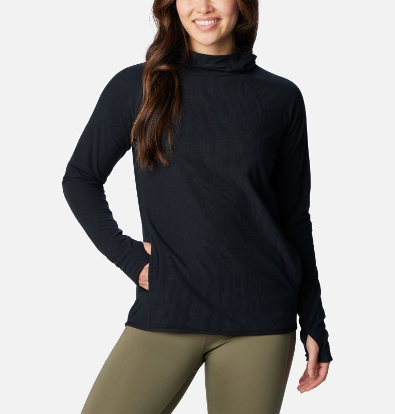 Thumbnail: Women's Back Beauty Pullover Hoodie, Color: Black, image 1