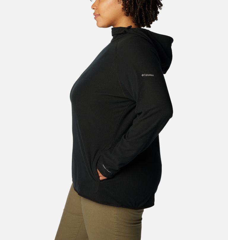 Women's Back Beauty Pullover Hoodie - Plus Size, Color: Black, image 3