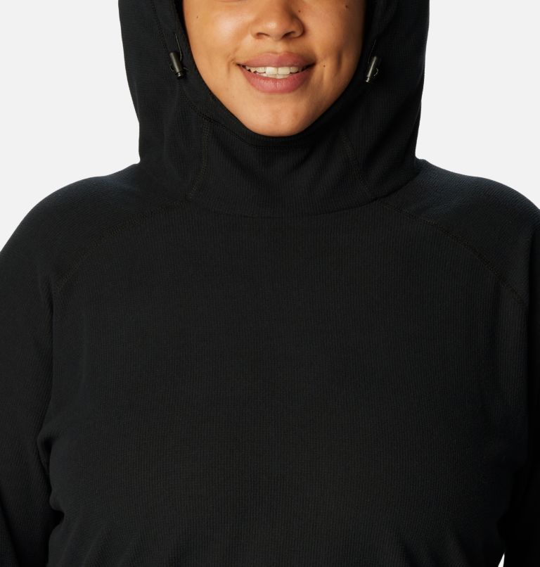 Thumbnail: Women's Back Beauty Pullover Hoodie - Plus Size, Color: Black, image 4