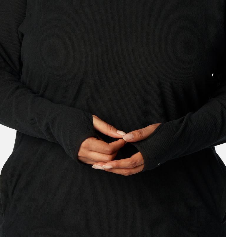 Thumbnail: Women's Back Beauty Pullover Hoodie - Plus Size, Color: Black, image 5