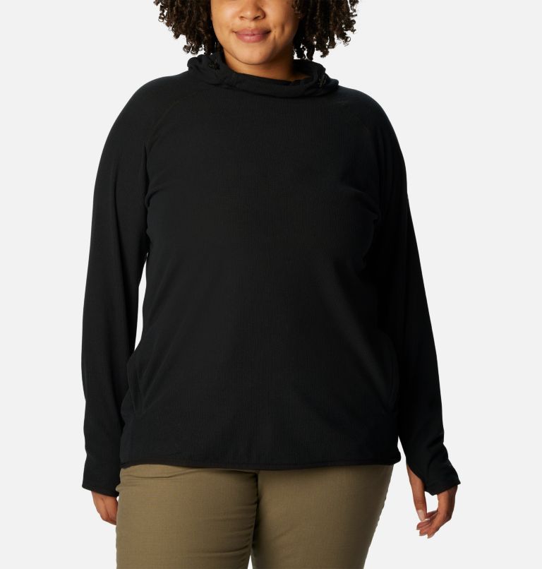 Women's Back Beauty Pullover Hoodie - Plus Size, Color: Black, image 1