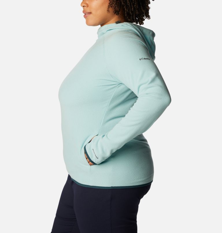 Women's Back Beauty Pullover Hoodie - Plus Size, Color: Aqua Haze, image 3