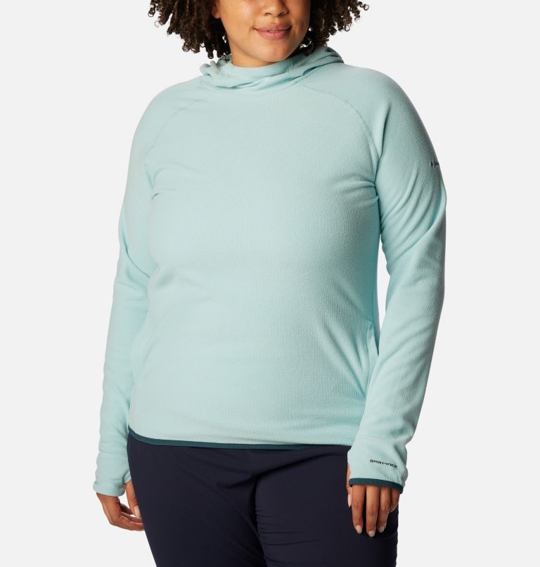 Thumbnail: Women's Back Beauty Pullover Hoodie - Plus Size, Color: Aqua Haze, image 1