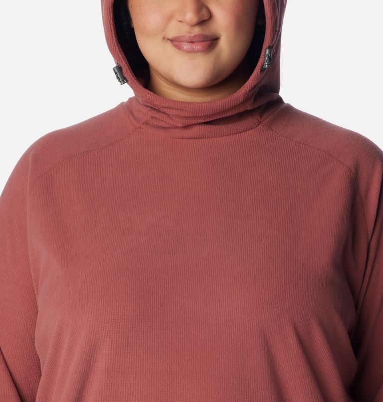 Thumbnail: Women's Back Beauty Pullover Hoodie - Plus Size, Color: Beetroot, image 4