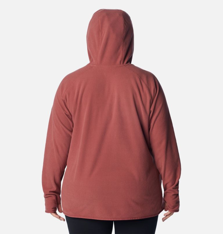 Thumbnail: Women's Back Beauty Pullover Hoodie - Plus Size, Color: Beetroot, image 2