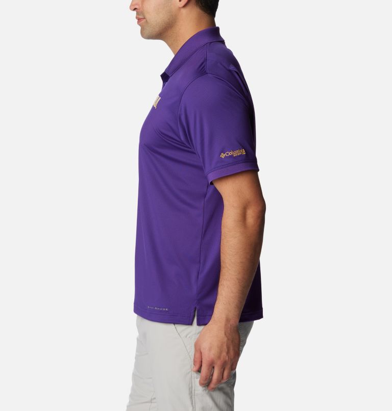 Men's Collegiate PFG Tamiami Polo - LSU, Color: LSU - Vivid Purple, image 3