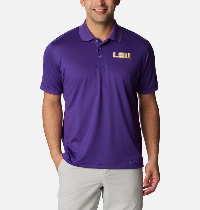 Thumbnail: Men's Collegiate PFG Tamiami Polo - LSU, Color: LSU - Vivid Purple, image 1