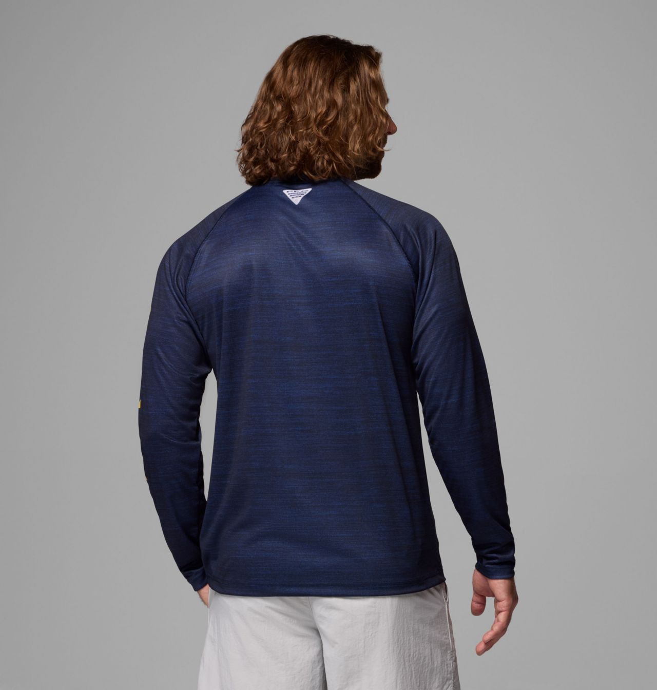 Men's Collegiate PFG Terminal Tackle™ Heather Long Sleeve Shirt - Michigan 2