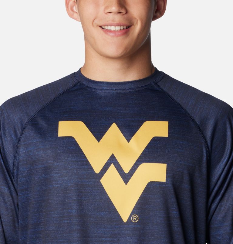 Men's Collegiate PFG Terminal Tackle Heather Long Sleeve Shirt - West Virginia, Color: WV - Collegiate Navy Heather, image 4
