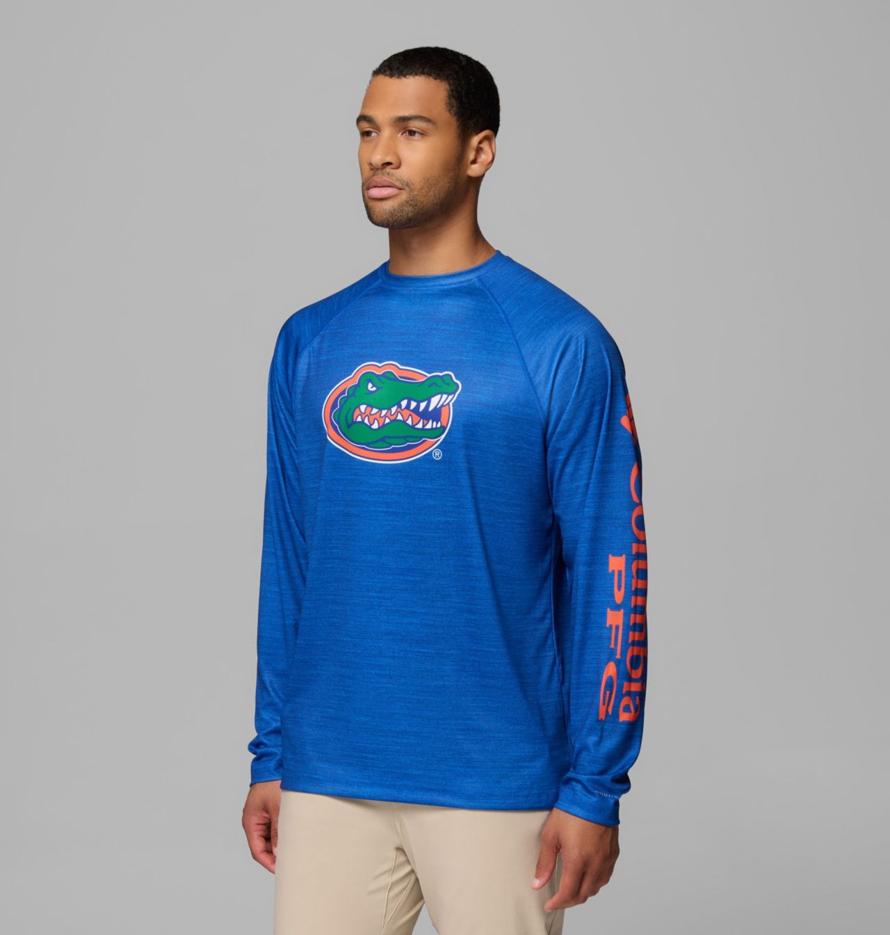 Men's Collegiate PFG Terminal Tackle™ Heather Long Sleeve Shirt - Florida 3