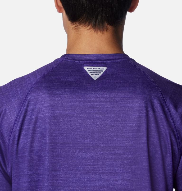 Men's Collegiate PFG Terminal Tackle Heather Long Sleeve Shirt - LSU, Color: LSU - Vivid Purple Heather, image 5