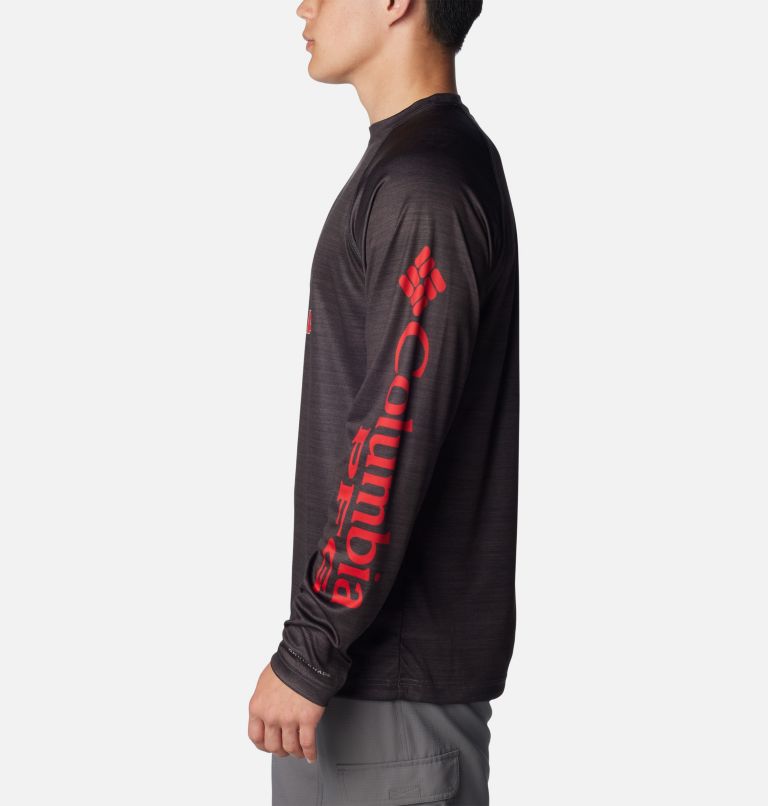 Men's Collegiate PFG Terminal Tackle Heather Long Sleeve Shirt - Georgia, Color: UGA - Shark Heather, image 3