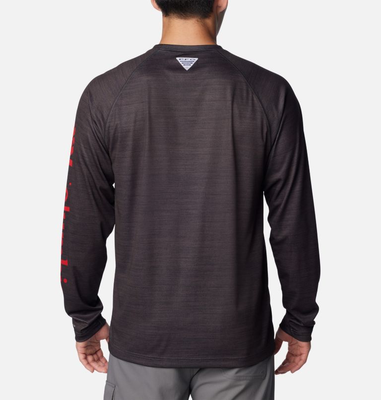 Men's Collegiate PFG Terminal Tackle Heather Long Sleeve Shirt - Georgia, Color: UGA - Shark Heather, image 2