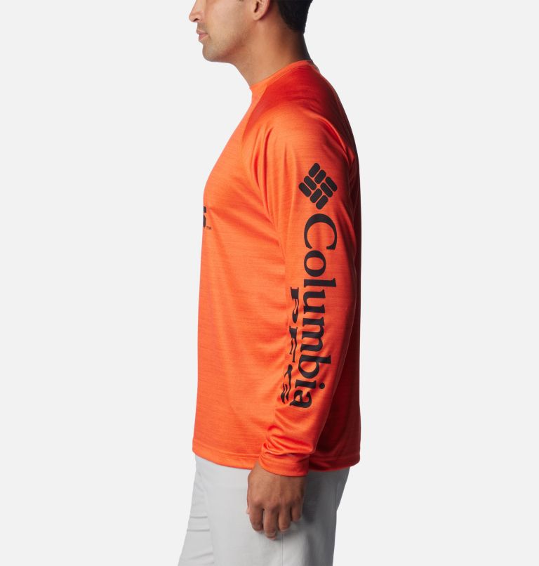 Men's Collegiate PFG Terminal Tackle Heather Long Sleeve Shirt - Oregon State, Color: OSU - Tangy Orange Heather, image 3